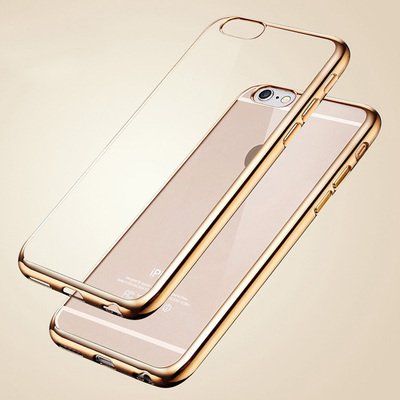 CaseUp Apple iPhone 6S Plus Lazer Kesim Silikon Kılıf Gold