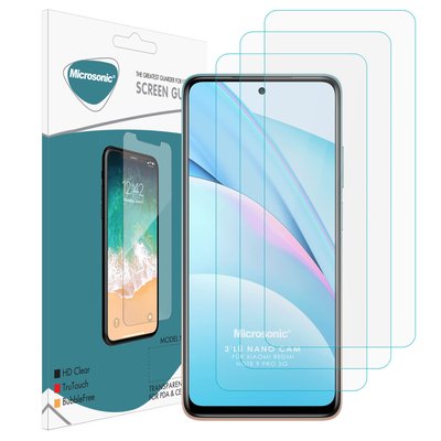 Microsonic Xiaomi Redmi Note 9 Pro 5G Nano Ekran Koruyucu (3'lü Paket)