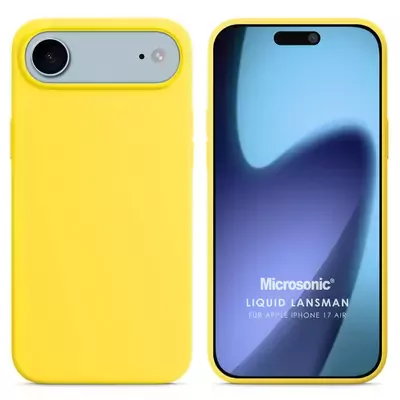 Microsonic Apple iPhone 17 Air Kılıf Liquid Lansman Silikon Sarı