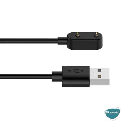 Microsonic Huawei Watch Fit 3 Manyetik USB Şarj Kablosu Siyah