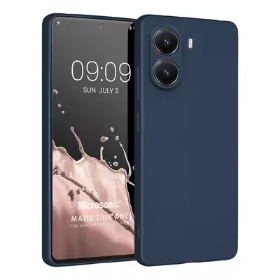 Microsonic Matte Silicone Xiaomi Poco X7 Pro Kılıf Lacivert