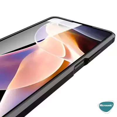 Microsonic Xiaomi Poco X4 Pro 5G Kılıf Deri Dokulu Silikon Lacivert