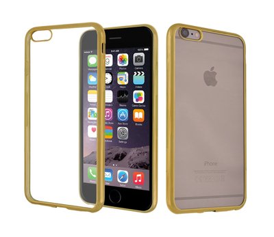 CaseUp Apple iPhone 6S Lazer Kesim Silikon Kılıf Gold