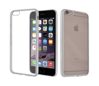 CaseUp Apple iPhone 6S Lazer Kesim Silikon Kılıf Gümüş