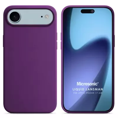 Microsonic Apple iPhone 17 Air Kılıf Liquid Lansman Silikon Mor