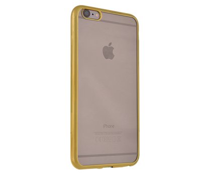 CaseUp Apple iPhone 6 Plus Lazer Kesim Silikon Kılıf Gold