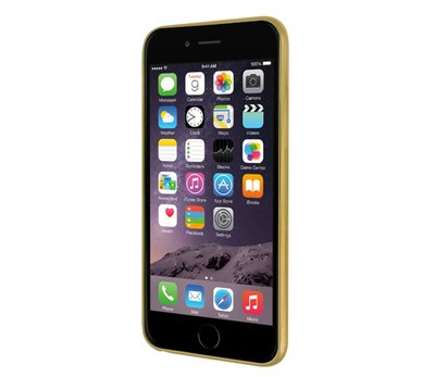 CaseUp Apple iPhone 6 Plus Lazer Kesim Silikon Kılıf Gold