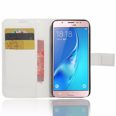 CaseUp Samsung Galaxy J7 2016 Cüzdanlı Suni Deri Kılıf Beyaz