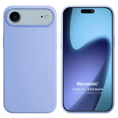 Microsonic Apple iPhone 17 Air Kılıf Liquid Lansman Silikon Mavi
