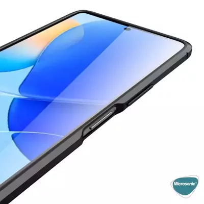 Microsonic Huawei Nova 9 SE Kılıf Deri Dokulu Silikon Siyah