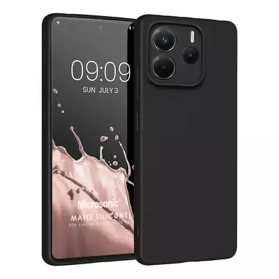 Microsonic Matte Silicone Xiaomi Redmi Note 14 5G Kılıf Siyah
