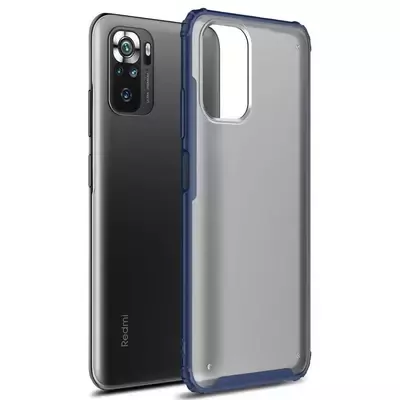 Microsonic Xiaomi Poco M5s Kılıf Frosted Frame Lacivert