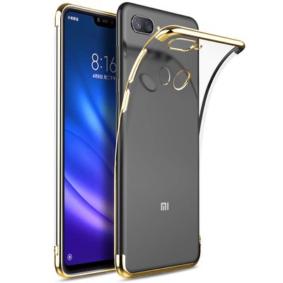 Microsonic Xiaomi Mi 8 Lite Kılıf Skyfall Transparent Clear Gold