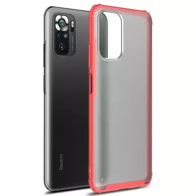 Microsonic Xiaomi Poco M5s Kılıf Frosted Frame Kırmızı