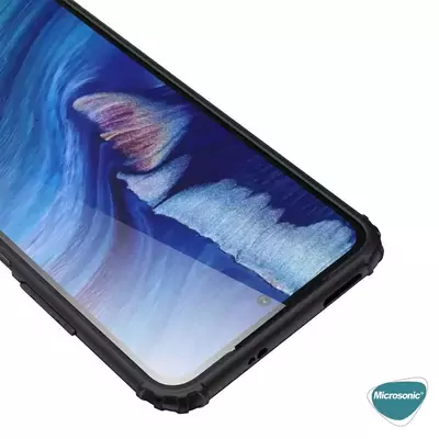 Microsonic Xiaomi Poco M5s Kılıf Frosted Frame Kırmızı