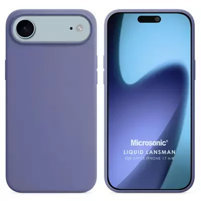 Microsonic Apple iPhone 17 Air Kılıf Liquid Lansman Silikon Lavanta Grisi