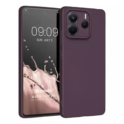 Microsonic Matte Silicone Xiaomi Redmi Note 14 5G Kılıf Mor