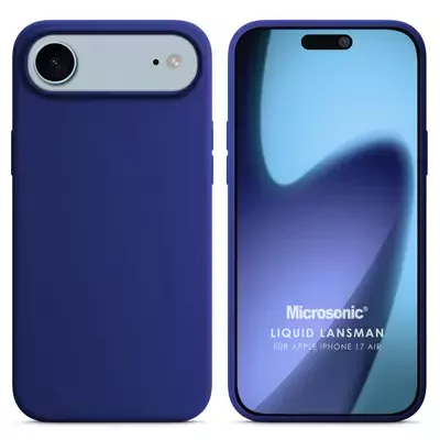 Microsonic Apple iPhone 17 Air Kılıf Liquid Lansman Silikon Lacivert
