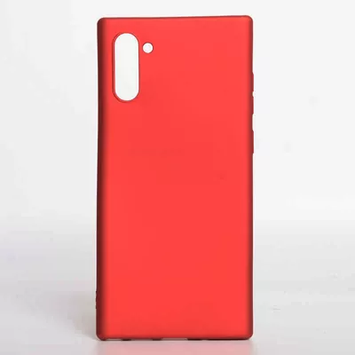 Microsonic Matte Silicone Samsung Galaxy Note 10 Kılıf Kırmızı