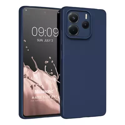 Microsonic Matte Silicone Xiaomi Redmi Note 14 5G Kılıf Lacivert