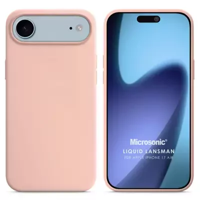 Microsonic Apple iPhone 17 Air Kılıf Liquid Lansman Silikon Kum Pembesi