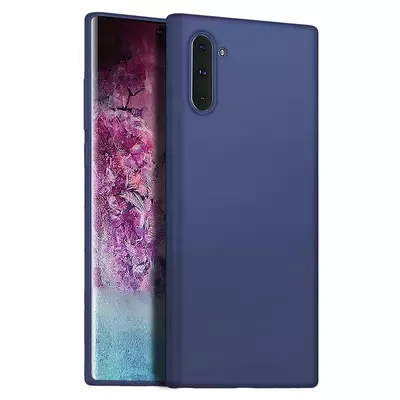 Microsonic Matte Silicone Samsung Galaxy Note 10 Kılıf Lacivert