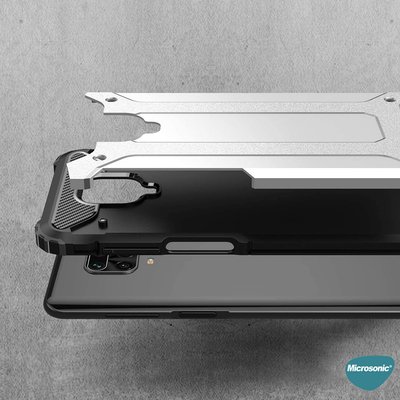 Microsonic Xiaomi Redmi Note 9 Pro Kılıf Rugged Armor Kırmızı