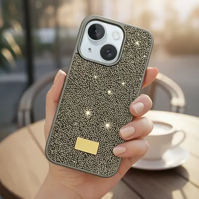 Microsonic Apple iPhone 15 Plus Kılıf Cosmic Shine Koyu Gri