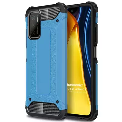 Microsonic Xiaomi Poco M3 Pro Kılıf Rugged Armor Mavi