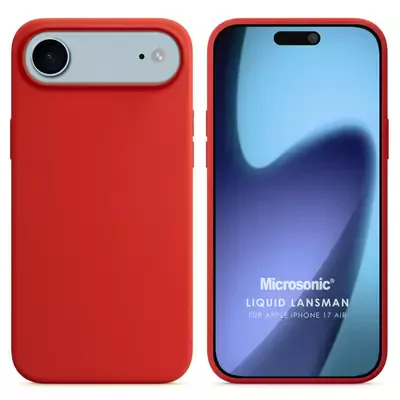 Microsonic Apple iPhone 17 Air Kılıf Liquid Lansman Silikon Kırmızı