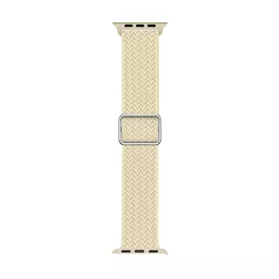 Microsonic Apple Watch Series 10 42mm Kordon Knitted Fabric Loop Bej