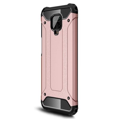 Microsonic Xiaomi Redmi Note 9 Pro Kılıf Rugged Armor Rose Gold