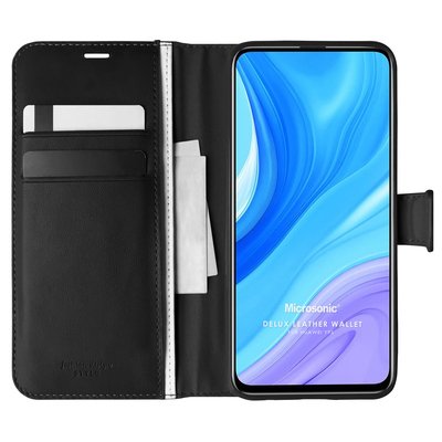 Microsonic Huawei Y9S Kılıf Delux Leather Wallet Siyah