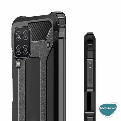 Microsonic Samsung Galaxy M12 Kılıf Rugged Armor Mavi