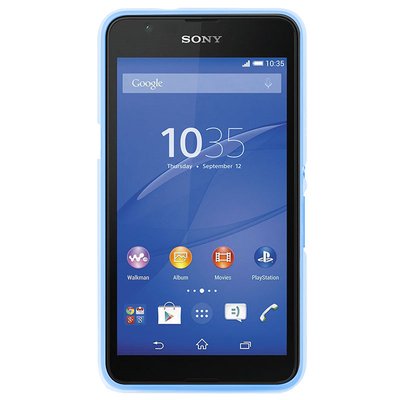 CaseUp Sony Xperia E4G Kılıf Transparent Soft Mavi