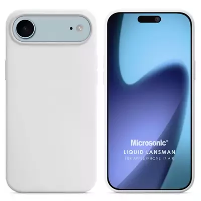 Microsonic Apple iPhone 17 Air Kılıf Liquid Lansman Silikon Beyaz