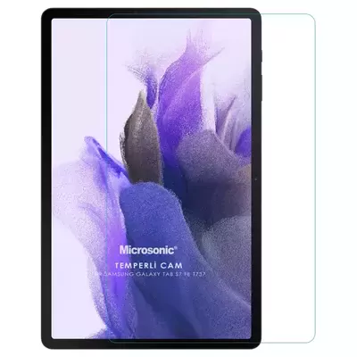 Microsonic Samsung Galaxy Tab S7 FE LTE T737 Tempered Glass Cam Ekran Koruyucu