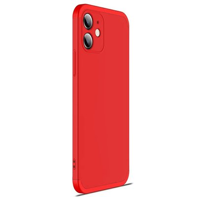 Microsonic Apple iPhone 12 Mini Kılıf Double Dip 360 Protective AYS Kırmızı