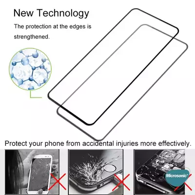 Microsonic Oppo Reno 5 5G Tam Kaplayan Temperli Cam Ekran Koruyucu Siyah