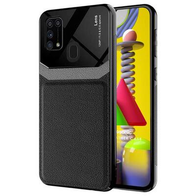 Microsonic Samsung Galaxy M31 Kılıf Uniq Leather Siyah