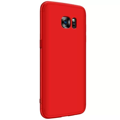 Microsonic Samsung Galaxy S7 Edge Kılıf Double Dip 360 Protective Kırmızı