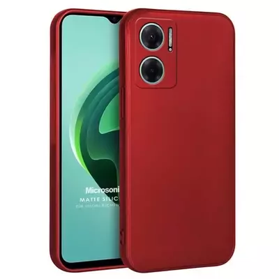 Microsonic Xiaomi Redmi Note 11E Kılıf Matte Silicone Kırmızı