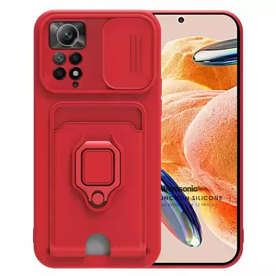 Microsonic Xiaomi Redmi Note 12 Pro 4G Kılıf Multifunction Silicone Kırmızı