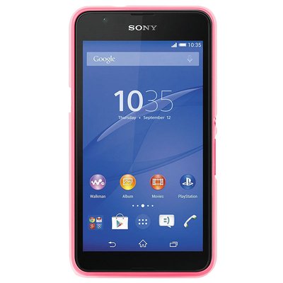 CaseUp Sony Xperia E4G Kılıf Transparent Soft Pembe