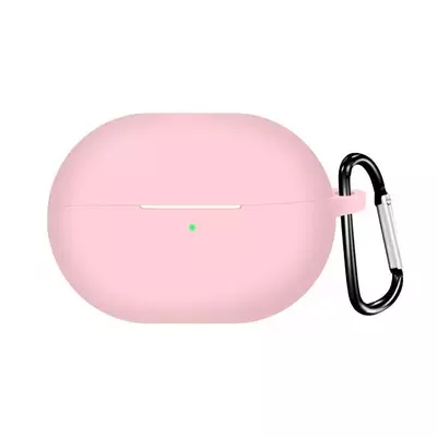 Microsonic Huawei FreeBuds Pro 4 Kılıf Askılı Mat Silikon Pembe