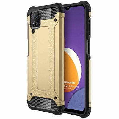 Microsonic Samsung Galaxy M12 Kılıf Rugged Armor Gold