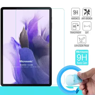 Microsonic Samsung Galaxy Tab S7 FE LTE T737 Nano Glass Cam Ekran Koruyucu