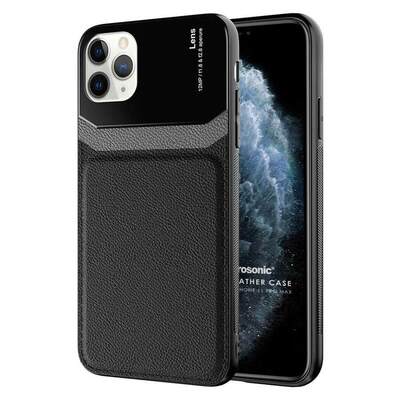 Microsonic Apple iPhone 11 Pro Max Kılıf Uniq Leather Siyah