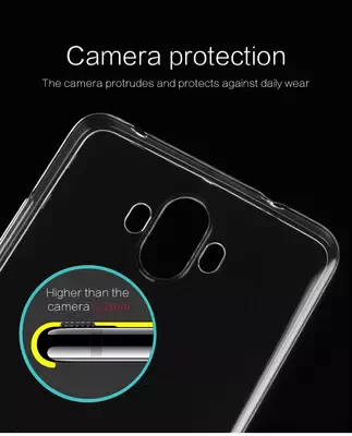 Microsonic Huawei Mate 10 Pro Kılıf Transparent Soft Beyaz