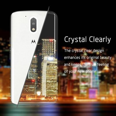 Microsonic Motorola Moto G4 Kılıf Transparent Soft Beyaz